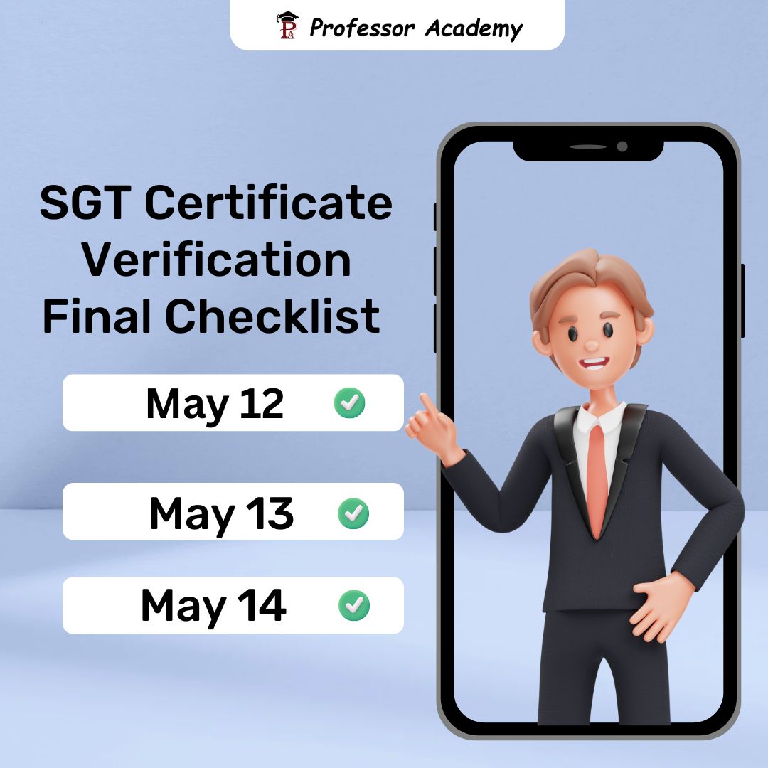 SGT Certificate Verification Final Checklist